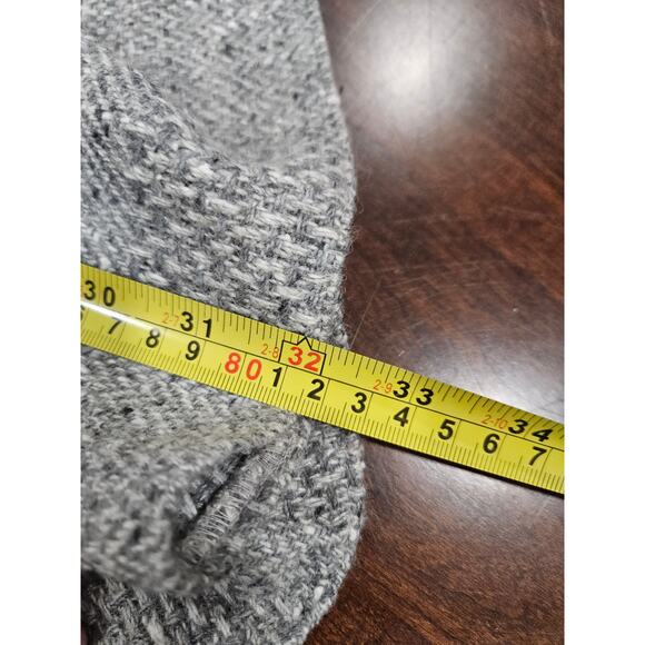 Vintage St Michael Wool A-Line Midi Skirt  Made Gray 32" Dark Academia 10 US - Picture 9 of 9